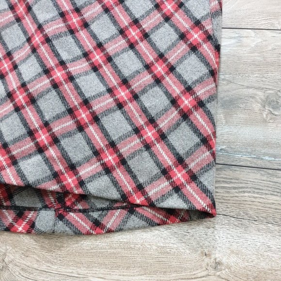 The Limited Womens 28" Waist Skirt ZRed Gray Plaid Wool Size 0 Lined Winter - Picture 3 of 10